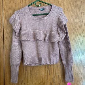 Rose color cropped sweater in XS
